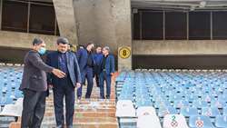 بازدید بازرس کل ورزش و جوانان از استادیوم 100 هزارنفری آزادی/ تاکید بر پیگیری مستمر ایمن سازی اماکن ورزشی