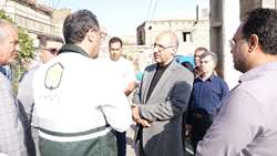 بازدید بازرس کل استان آذربایجان غربی از مناطق زلزله زده خوی
