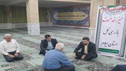برپایی میز خدمت و دیدار چهره به چهره بازرس کل استان ایلام در مسجد جامع ایلام