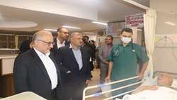 عیادت معاون سازمان بازرسی کل کشور از مجروحین حملات رژیم صهیونیستی در بیمارستان میلاد تهران/ بررسی ارائه خدمات به مجروحین